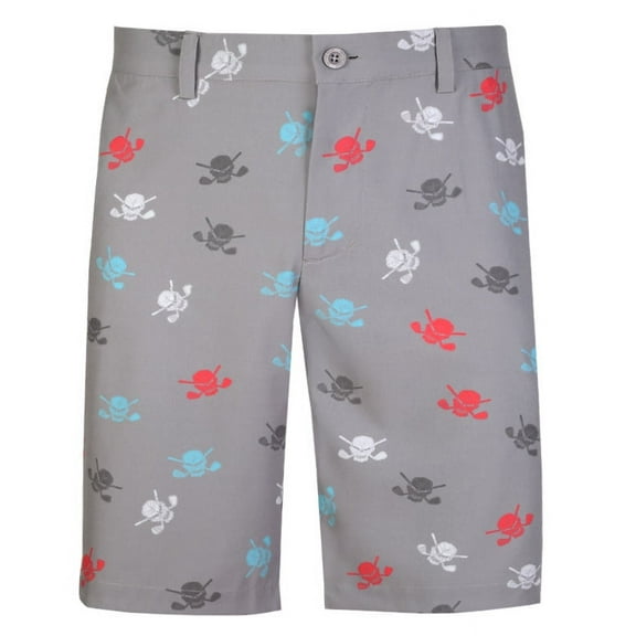 Dancing Skulls  Cool-Stretch Men's Golf Shorts (Grey)