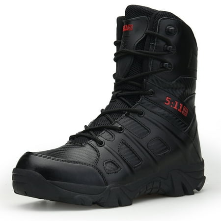 

Men‘s Combat Boots Outdoor Sports Climbing Hiking Shoes Side Zipper Work Boots