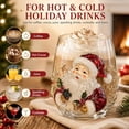 thumbnail image 5 of 3D Christmas Glass Art Cup, Raised Stemless Wine Glass Creative Festive Drinking Glassware for Coffee, Tea, Milk, Juice, Xmas Party Home Decor, Christmas Gift, 5 of 7