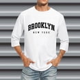 thumbnail image 2 of T-shirts à Manches 3/4 pour Hommes, Col Rond Confortable, Coupe Dégradée, 2 of 4