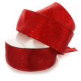 thumbnail image 1 of Ribbon Traditions Ruban Métallique Uni à Paillettes Horizontales/rayures à Paillettes 2 1/2 Po par 10 Verges - Rouge, 1 of 4