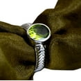 thumbnail image 5 of Ratan Gems Oval Green Peridot Gemstone Engagement Ring, 2.3 ct, Sterling Silver, 5 of 6