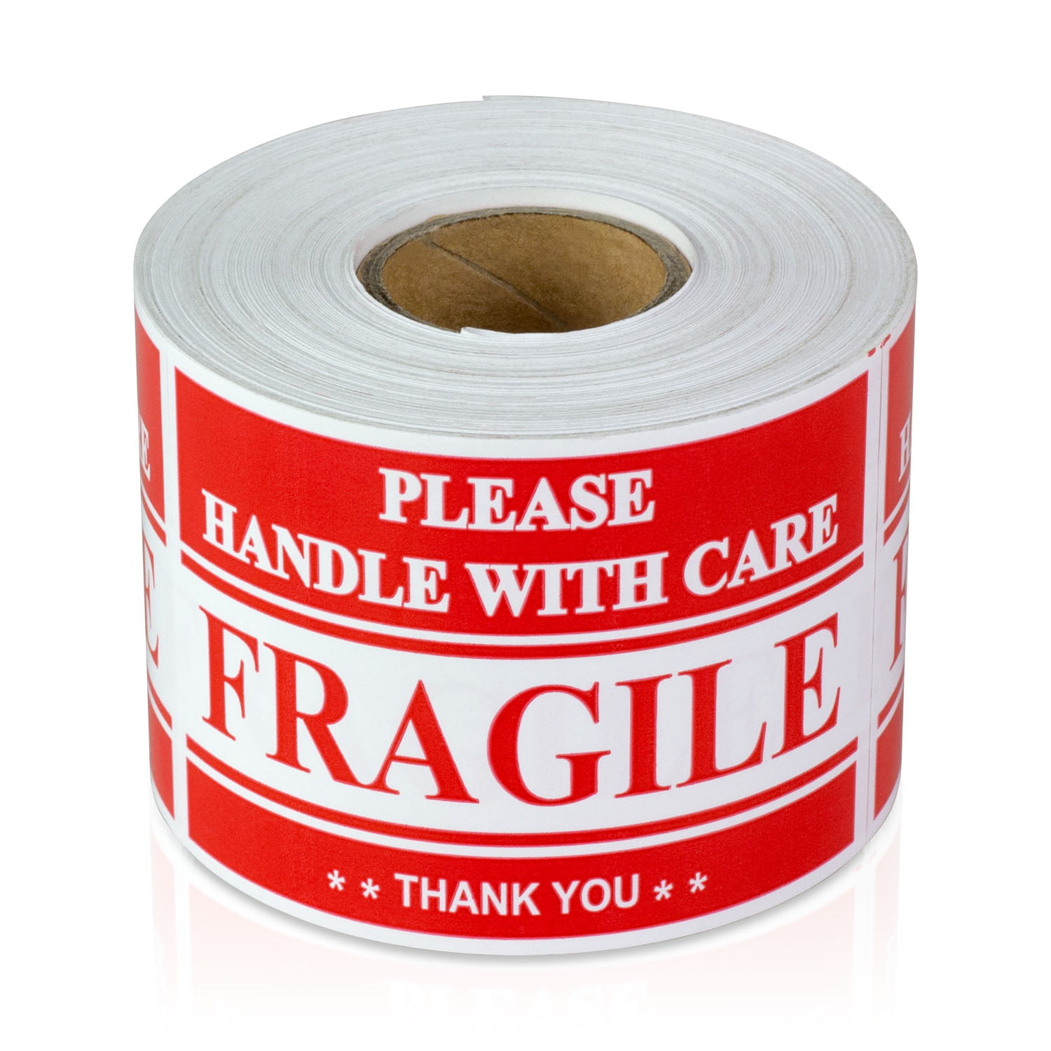 50 Shipping Labels Seal 50 Count FRAGILE Handle With Care Stickers  2" x  3"