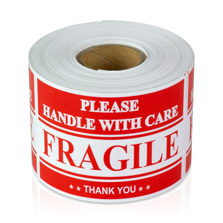 5 x 3 PLEASE HANDLE WITH CARE GLASS **THANK YOU** Fragile Labels