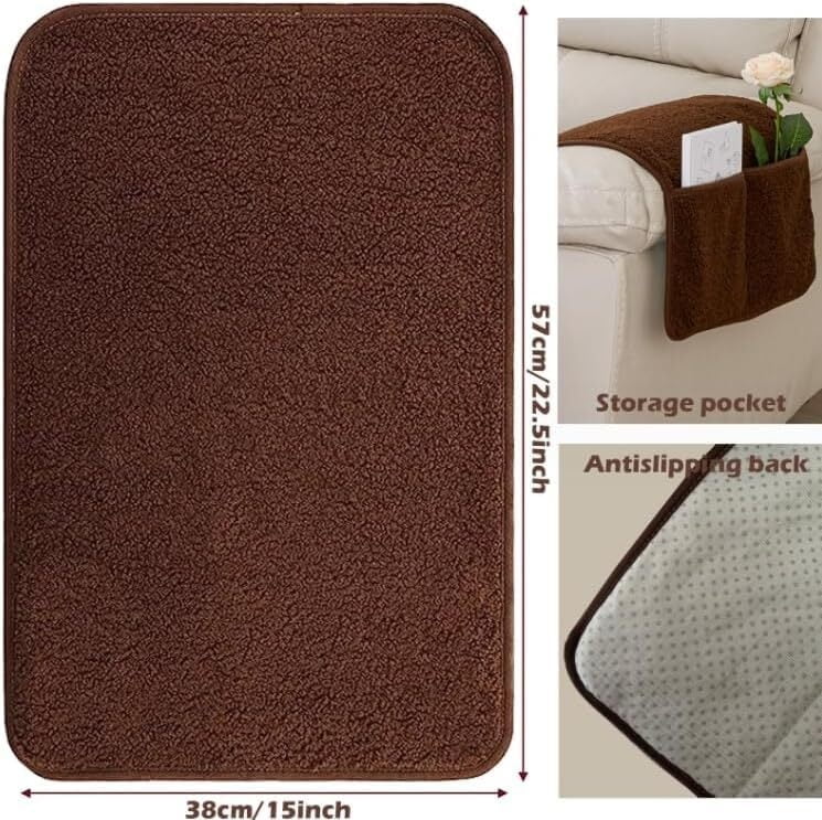 3 Pcs/Set Recliner Covers Armrest Covers for Recliner Chair with Storage Pockets Headrest Cover for Sofa Recliner Protector
