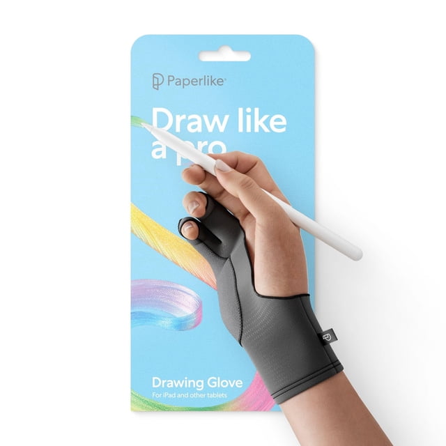 Guante para Dibujar Paperlike para iPad - Guante para Artistas para Dibujar en Tablets (Mano Derecha e Izquierda; 3 Tallas: S, M, L)