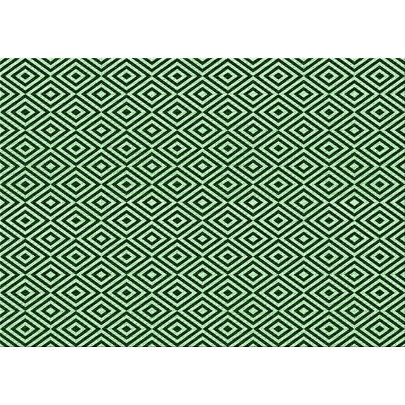 Ahgly Company Indoor Rectangle Patterned Light Green Area Rugs, 2' x 5'