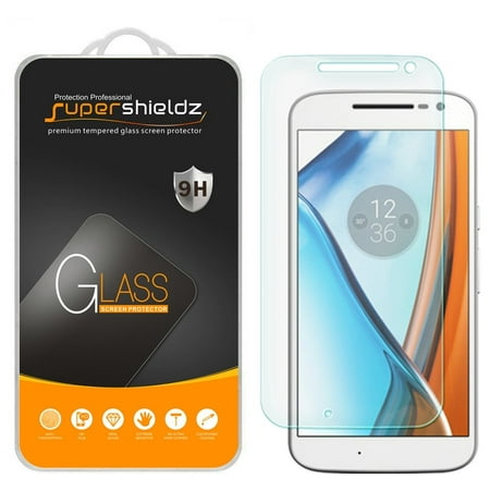 [1-Pack] Supershieldz for Motorola Moto G4 Tempered Glass Screen Protector, Anti-Scratch, Anti-Fingerprint, Bubble