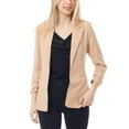 thumbnail image 5 of MixMatchy Women's Ruched 3/4 Sleeve Buttonless Stretchy Blazer, 5 of 6