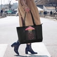thumbnail image 4 of FORMRS Canvas Laptop Tote Bag for Women with 15.6" Computer Compartments Shoulder Handbag, UFO with Hearts Pattern, 4 of 7