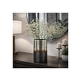 thumbnail image 3 of Two-Tone Textured Glass Vase for Living Room Decor - Elegant Home Accents for Table Centerpiece - Decorative Flower Vase for Bedroom, House and Office Styling - 9", Silver & Bronze, 3 of 12
