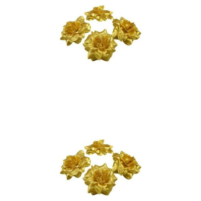 ZheElen 50pieces DIY Crafts Made Easy With Fabric In Multiple Colors Realistic Appearance Fiber Wide Application Soft Texture Gold 4.5cm 2Set
