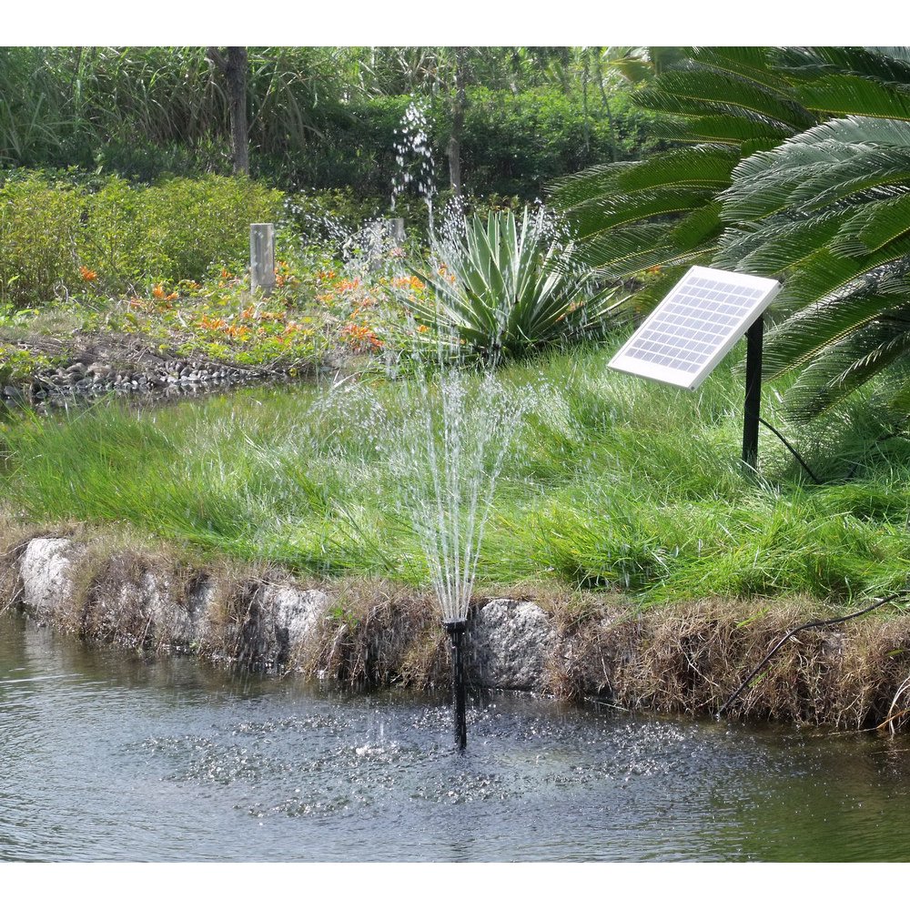 Sunnydaze Solar Water Pump and Panel Bird Bath Fountain Kit with 2