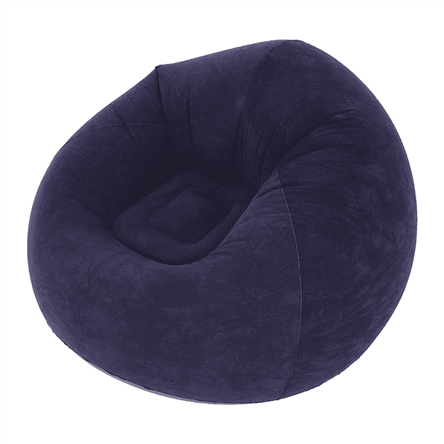 2X Canapé Gonflable Chaise Floquée PVC Salon de Jardin Pouf Mobilier Extérieur Camping Sacs à Dos(A)
