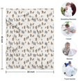 thumbnail image 4 of White Bigfoot and Tree Pattern Blanket,Comfortable Soft Flannel Throw Blanket,All Season,Warm Lightweight Blankets for Sofa Bed Couch Living Room Chair,30"x40", 4 of 4