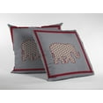 thumbnail image 2 of HomeRoots 412920 26 Po Éléphant Intérieur et Extérieur à Fermeture Éclair Coussin & 44; Rouge et Gris, 2 of 3