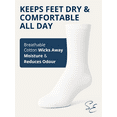 thumbnail image 7 of Special Essentials Diabetic Socks for Men & Women – 6 Pairs of Non-Binding Moisture-Wicking Neuropathy Socks – Crew Length, White, 10-13, 7 of 7