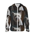 thumbnail image 2 of Lsque Dog Wrapped in Towel 1 UPF 50+ Lightweight Sun Protection Men's Women's Long Sleeve Shirt, Hoodie Performance -X-Large, 2 of 9