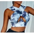 thumbnail image 1 of Camisetas sin mangas entrecruzadas para mujer, Tops sexis sin mangas con recortes de Color sólido en la parte delantera, ropa de calle para fiestas y discotecas, Tops con corpiño para mujer de verano Tan Jianjun  unisex, 1 of 2