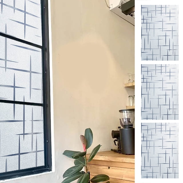 Window Privacy Film Self Adhensive Frosted Glass Windows Stickers Static Cling Film For Home Bathroom Kitchen