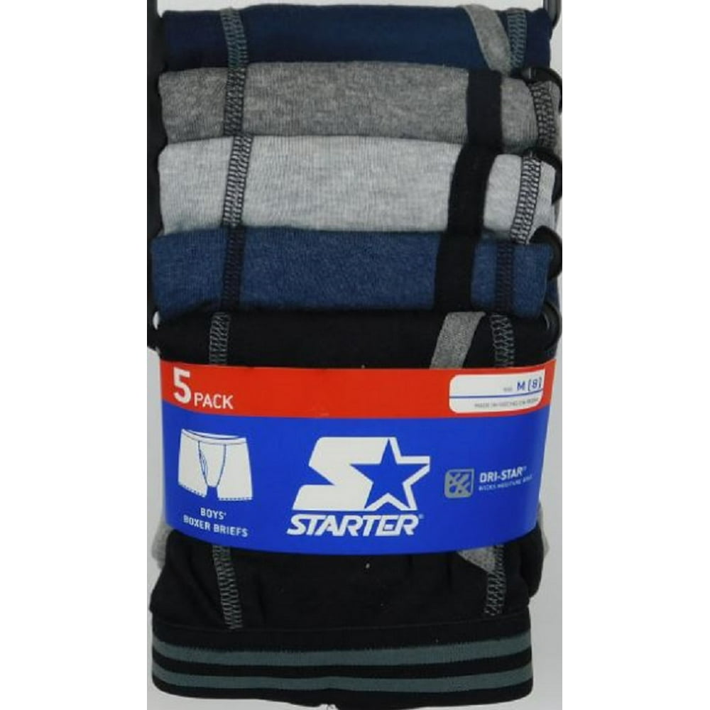 Starter - Boys Solid Boxer Briefs, 5 Pack - Walmart.com - Walmart.com