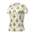 thumbnail image 5 of Fuzoiu Lovely Avocado Print Women's V-Neck T-Shirt,Women's Short Sleeve Top, Comfortable for Work, Leisure, and Sports, 5 of 7