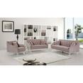 thumbnail image 4 of Meridian Furniture Roxy Velvet Loveseat in Sky Blue, 4 of 7