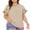 Deep Apricot, variant on DARING DIVA Women's Plus Crew Neck Ruffle Blouse 1X Deep Apricot