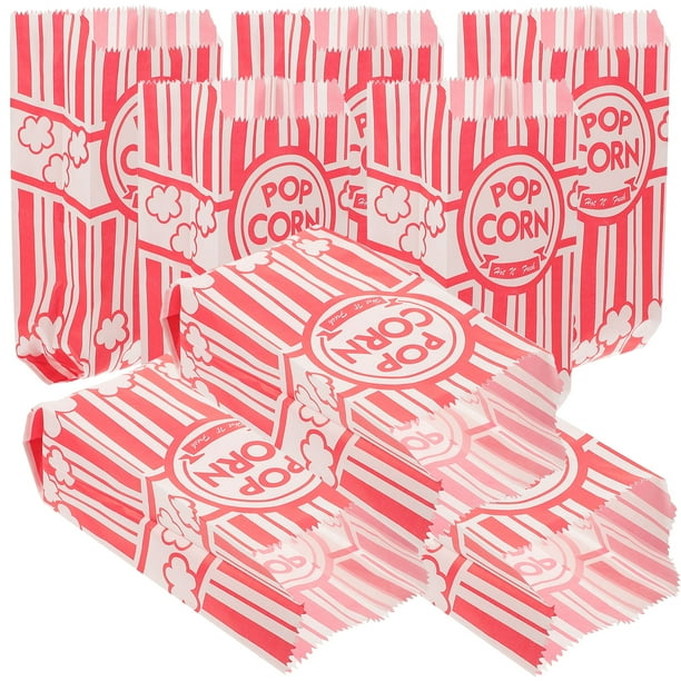 BRIGHTFUFU 50 bolsas de papel para palomitas de maíz, organizador de embalaje a prueba de grasa.
