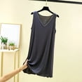thumbnail image 2 of LIIPEE Womens Summer Nightgown Casual V Neck Ruffle Sleep Dress Ladies Cozy Everyday Sleepwear, 2 of 4