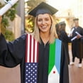 thumbnail image 3 of Djibouti Mix USA United States Flag Graduation Stole For International Student Stole Pride Cheers Shawls, 3 of 6