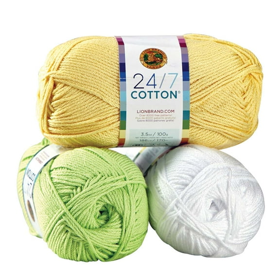 Lion Brand® 24/7 Cotton Lemon Yarn Pack