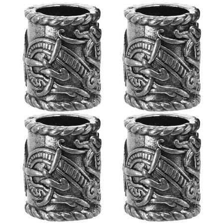 

Etereauty Hair Jewelry Pendants For Beard Beads Diy Bracelet Beads Clip Metal Rings Braids Mini Rune Viking Norse Pendant Braids