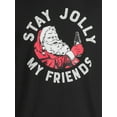 thumbnail image 4 of Holiday Time Men's Stay Jolly Saint Nick Graphic Tee, 4 of 5