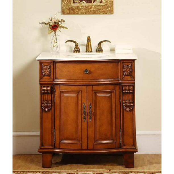 Teresa Single Sink Bathroom Vanity, 33 Inch Wide Vanity Cabinet