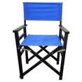 thumbnail image 4 of 2-Pack Solid Wood Folding Chairs with Blue Canvas Seat - Portable and Space-Saving, 4 of 5