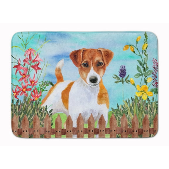 Jack Russell Terrier Spring Machine Washable Memory Foam Mat