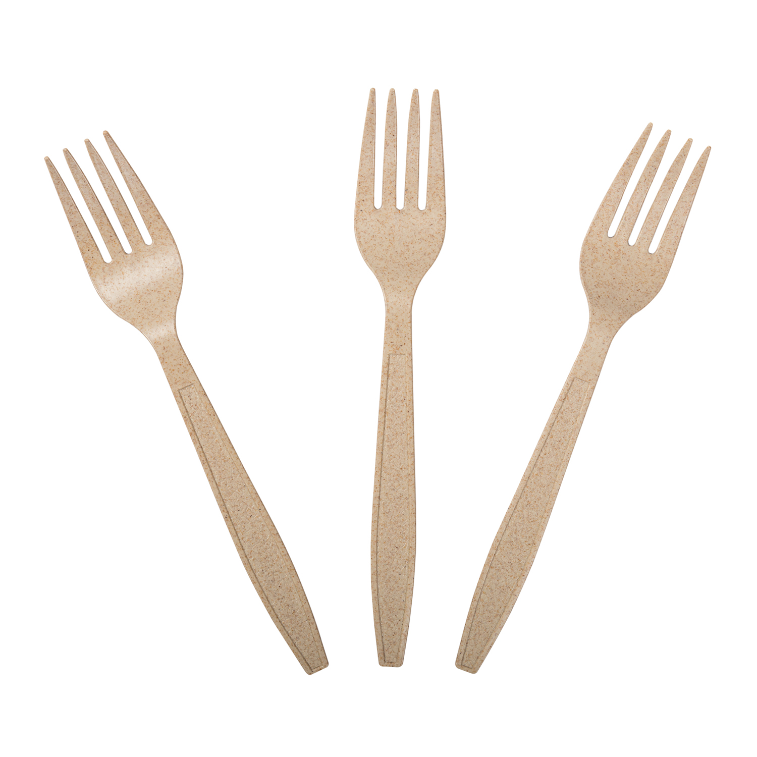 Envirolines 6.75" Heavy Weight Disposable Forks, made from Wheat and