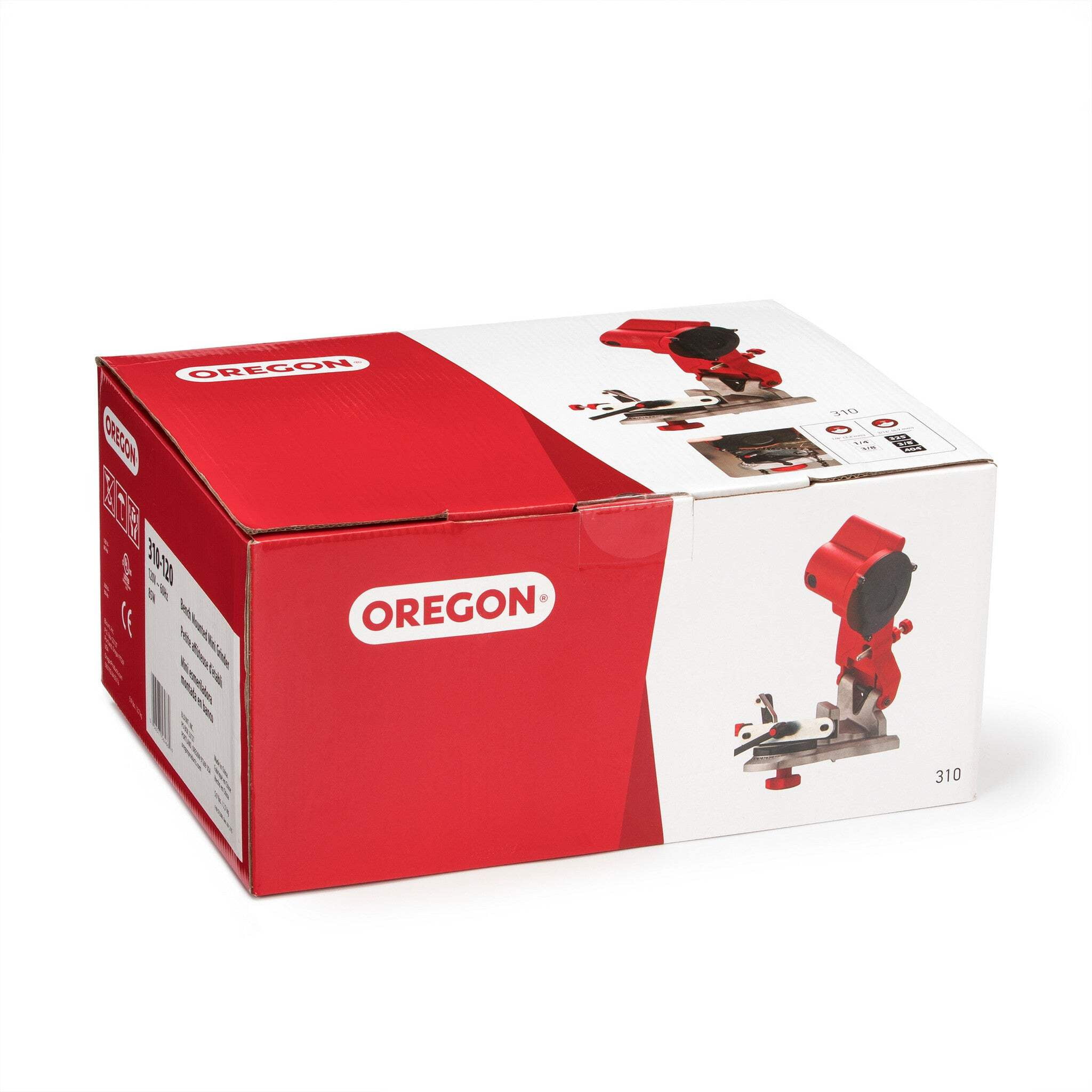 Oregon Mini Bench Grinder with Two Grinding Wheels, 120V
