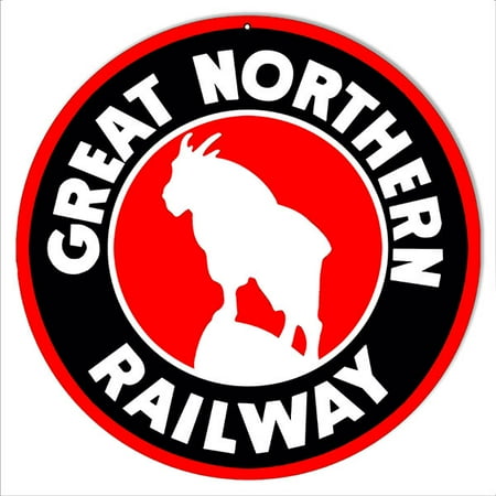 Great Northern Railway Railroad Herald Sign 14 Round ...
