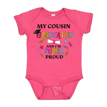 

Inktastic My Cousin Graduated and I m Super Proud Gift Baby Boy or Baby Girl Bodysuit