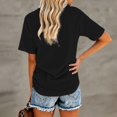thumbnail image 5 of Garbnen Women's Short Sleeve Shirts Casual Crew Neck Tshirts for Women Basic Solid Color Lightweight Trendy Tunics Tops for Women Black XXL, 5 of 5