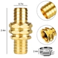 thumbnail image 5 of Brass Garden Hose Repair Connector with Clamp - Male and Female Garden Hose Fitting, 5/8" Barb, 3/4" Thread, 5 of 5