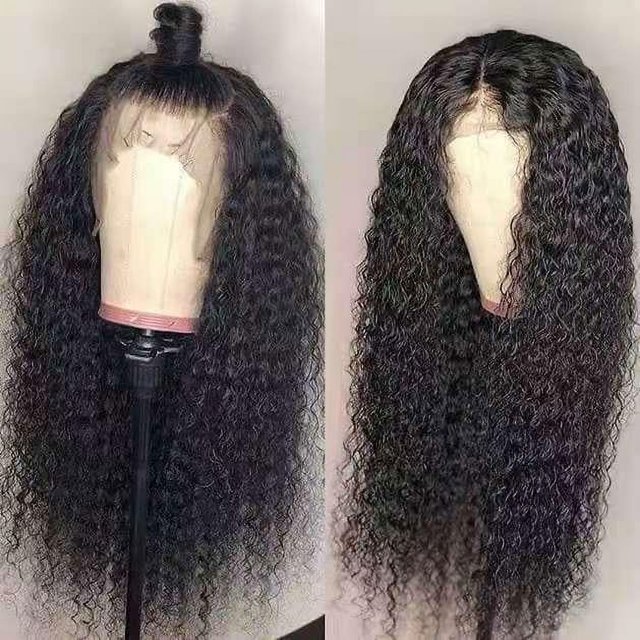Deep Wave Dentelle Perruques Frontales, 14 Pouces Courte Ondulée Perruques Perruques de Cheveux Design Exquis
