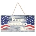 thumbnail image 1 of 4 de julio Puerta Signo Patriótico Puerta Colgador Decoración Día de la Independencia Puerta Signo Memorial Día Puerta Corona Madera Granja Porche Decoración de la pared, 1 of 6