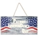 thumbnail image 1 of 4 de julio Puerta Signo Patriótico Puerta Colgador Decoración Día de la Independencia Puerta Signo Memorial Día Puerta Corona Madera Granja Porche Decoración de la pared, 1 of 6