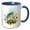 Blue/White, variant on 3drose, a Smiling Frog in the Bush, 11oz Magic Transforming Mug