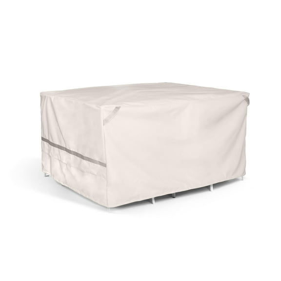 Covermates Prestige Square Fire Pit Chair Set Cover – Heavy-Duty Water-Resistant Outdoor Patio Protection with 900D Polyester, Mesh Vents, Buckle Straps & Drawcord, SQUARE 60W x 60D x 30H, Stone