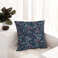 thumbnail image 6 of Pofeuu Leaves Snowflakes Print Double-sided plush pillowcase Square Throw Pillow Covers Pillows Cover for Living Room Bedroom Sofa Couch Cushion Cover（No pillow core）-22"x22", 6 of 7