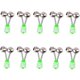 thumbnail image 4 of 10 Uds. Alarmas de mordedura de pesca caña de pescar campana varilla abrazadera punta Clip campanas verde accesorio de pesca al aire libre Metal esquí esquí Gafas de esquí, 4 of 5